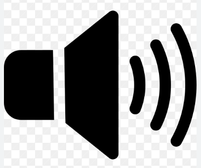 A black and white sound icon

Description automatically generated